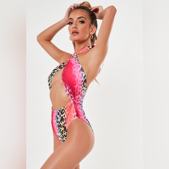 Missguided Other - Missguided ombré animal print swimsuit